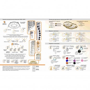 Набор ECOLA "Сделай сам Хрустальный светильник" Основа GX53 H4, 14 отверстий Белый 38x106 (к+)