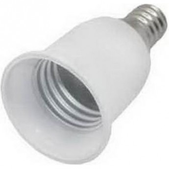 Переходник ECOLA BASE A4T14WEAY с цоколя E14 на E27, белый Переходник ECOLA BASE A4T14WEAY с цоколя E14 на E27, белый