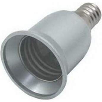 Переходник ECOLA BASE A4T17SEAY с цоколя E14 на E27, серебряный Переходник ECOLA BASE A4T17SEAY с цоколя E14 на E27, серебряный