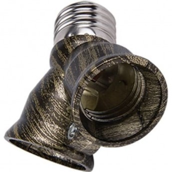 Переходник ECOLA BASE A7T27HEAY с цоколя E27 на 2хE27, черненая бронза Переходник ECOLA BASE A7T27HEAY с цоколя E27 на 2хE27, черненая бронза