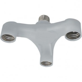 Переходник ECOLA BASE A7T37WEAY с цоколя E27 на 3хE27, белый Переходник ECOLA BASE A7T37WEAY с цоколя E27 на 3хE27, белый