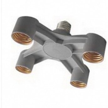 Переходник ECOLA BASE A7T47SEAY с цоколя E27 на 4хE27 , серебряный Переходник ECOLA BASE A7T47SEAY с цоколя E27 на 4хE27 , серебряный