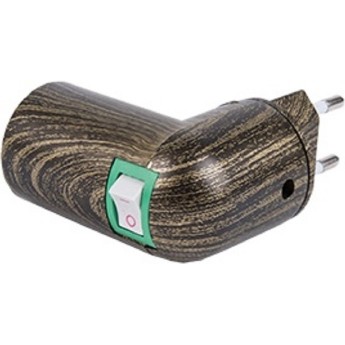 Переходник ECOLA BASE вилка-патрон E27 с выключателем Черненая бронза Переходник ECOLA BASE вилка-патрон E27 с выключателем Черненая бронза