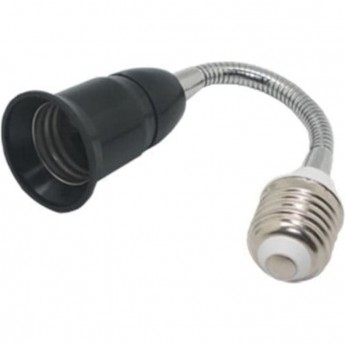 Переходник гибкий ECOLA BASE A7F17BEAY с цоколя E27 на E27 черный Переходник гибкий ECOLA BASE A7F17BEAY с цоколя E27 на E27 черный