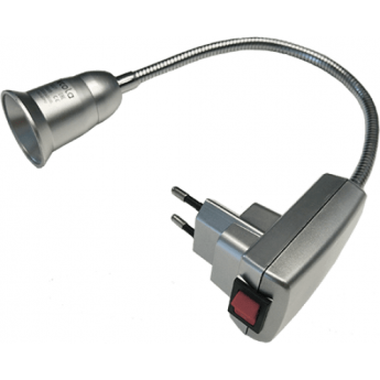 Переходник вилка-патрон ECOLA BASE APF7SSEAY E27 гибкий 300мм c выключателем, серебряный Переходник вилка-патрон ECOLA BASE APF7SSEAY E27 гибкий 300мм c выключателем, серебряный