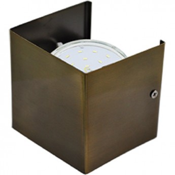 Светильник ECOLA GX53-N51 настенный бра прямоугольный черненая бронза 1* GX53 100х100х90 (1 из цв. уп. по 2) Светильник ECOLA GX53-N51 настенный бра прямоугольный черненая бронза 1* GX53 100х100х90 (1 из цв. уп. по 2)