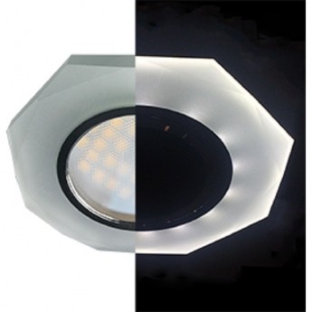 Светильник ECOLA MR16 LD1652 GU5.3 Glass Стекло с подсветкой 8-угольник с прямыми гранями Матовый / Хром 25x90 (кd74) Светильник ECOLA MR16 LD1652 GU5.3 Glass Стекло с подсветкой 8-угольник с прямыми гранями Матовый / Хром 25x90 (кd74)