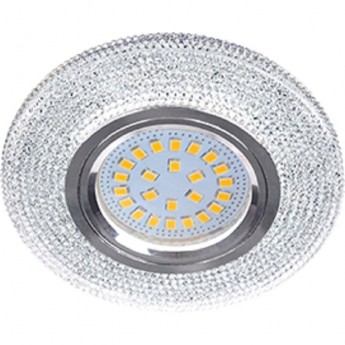 Светильник ECOLA MR16 LD7069 GU5.3 встр. искристый с подсветкой "Модерн" Прозрачный / Хром 25x95 Светильник ECOLA MR16 LD7069 GU5.3 встр. искристый с подсветкой "Модерн" Прозрачный / Хром 25x95