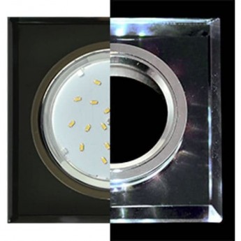 Встраиваемый светильник ECOLA GX53 H4 GLASS FB53SNECH черный хром Встраиваемый светильник ECOLA GX53 H4 GLASS FB53SNECH черный хром