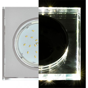 Встраиваемый светильник ECOLA GX53 H4 LD5313 GLASS SM53SNECH хром Встраиваемый светильник ECOLA GX53 H4 LD5313 GLASS SM53SNECH хром