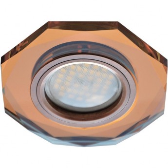 Встраиваемый светильник ECOLA MR16 DL1650 GU5.3 GLASS FA1652EFF янтарь, черненая медь Встраиваемый светильник ECOLA MR16 DL1650 GU5.3 GLASS FA1652EFF янтарь, черненая медь