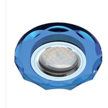 Встраиваемый светильник ECOLA MR16 DL1653 FL1653EFF голубой, хром Встраиваемый светильник ECOLA MR16 DL1653 FL1653EFF голубой, хром